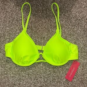 Xhilaration Neon Green Bikini Top